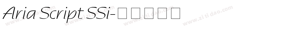 Aria Script SSi字体转换